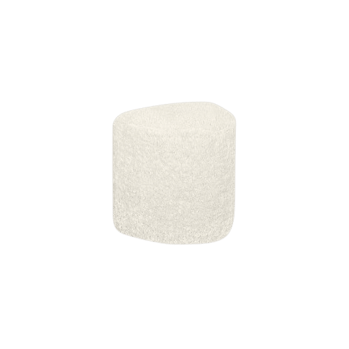 Pouf tabouret doudou blanc 