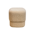 Pouf carré bouclette sable