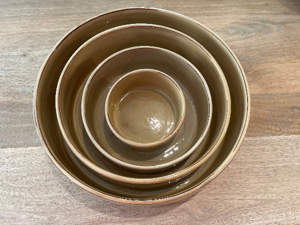 SALADIERS EN CERAMIQUE BIEGE 