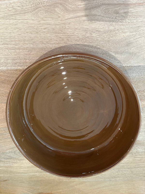 Plat en Céramique Artisanal Taupe - Fabrication Française - Décoration intérieure | DECOLUCCE
