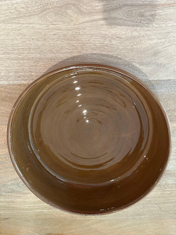 PLAT EN CERAMIQUE TAUPE 