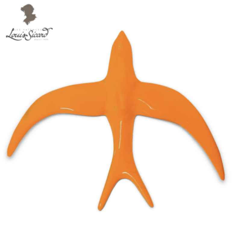Martinelle – Sculpture en Faïence Orange | Louis Sicard - Décoration intérieure | DECOLUCCE
