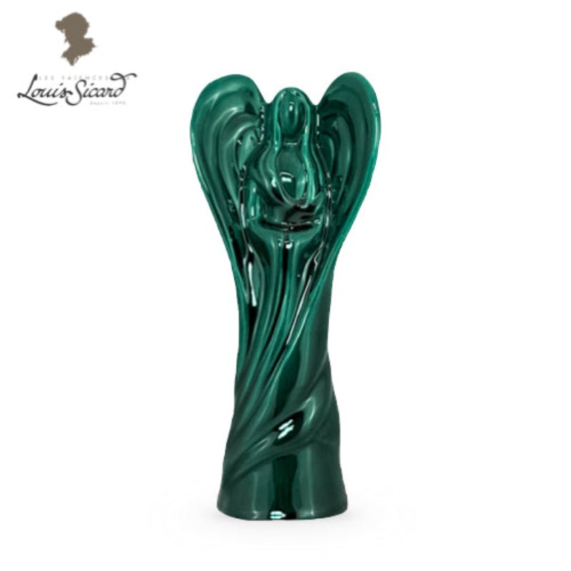 L’Ange – Sculpture en Faïence Artisanale Vert émeraude | Faïences Louis Sicard - Décoration intérieure | DECOLUCCE