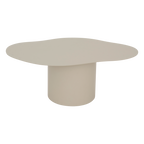 Table basse en métal beige contemporaine 