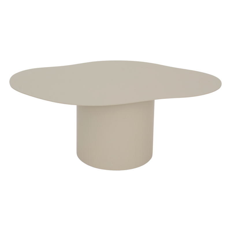 Table basse en métal beige contemporaine 
