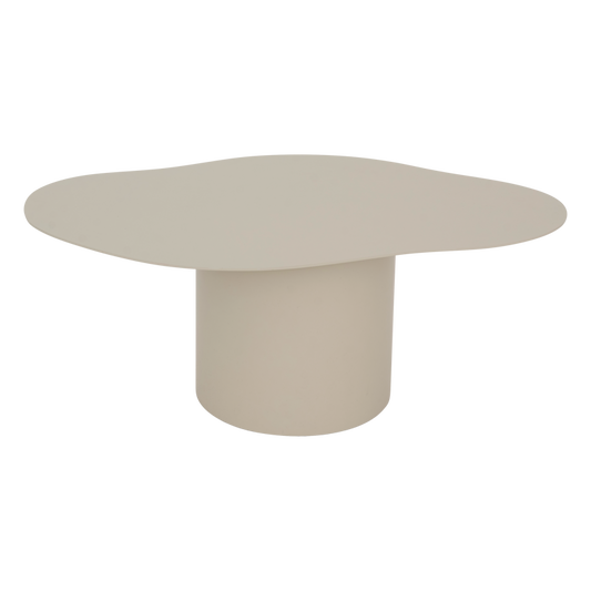 Table basse en métal beige contemporaine 