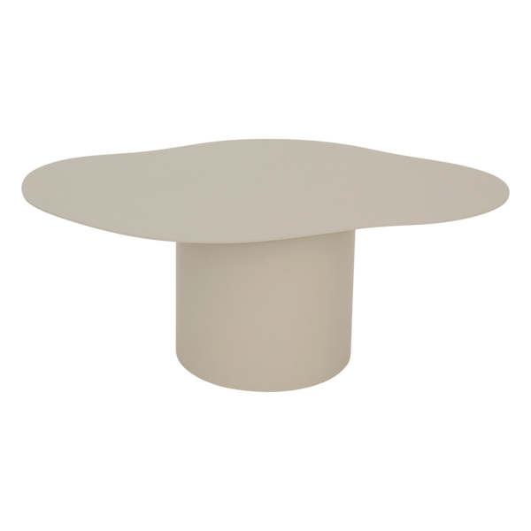 Table basse en métal beige contemporaine 