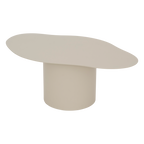 Table basse contemporaine en métal beige 