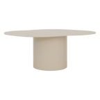 Table basse en métal crème contemporaine