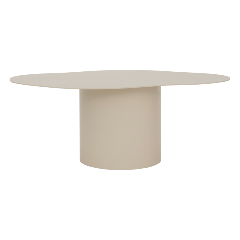 Table basse en métal crème contemporaine