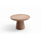 Table Tifnit en teck recyclé massif – Table basse design Ø50 cm noir ou naturel - Décoration intérieure | DECOLUCCE