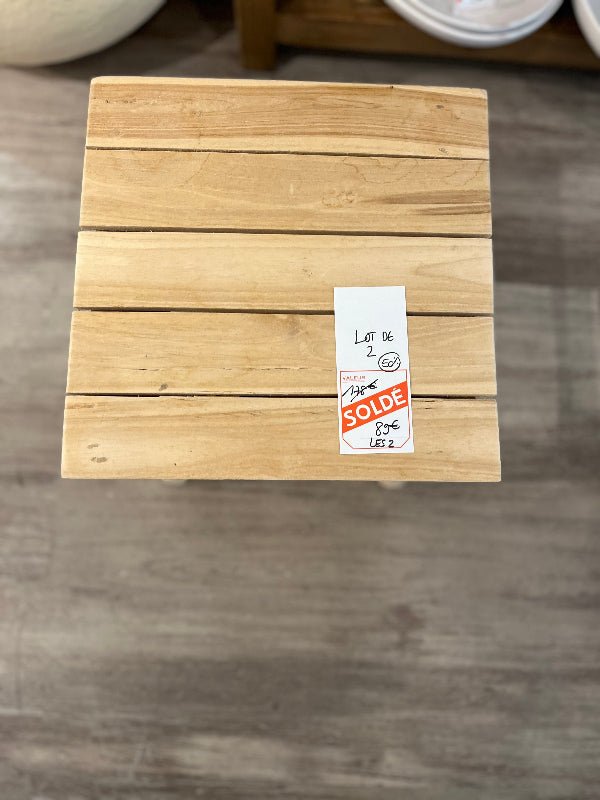 Tabouret en bois (vendu par 2) - Décoration intérieure | DECOLUCCE