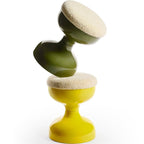 Tabouret rotatif Aguda en métal et tissu bouclé – Assise design kaki - Décoration intérieure | DECOLUCCE