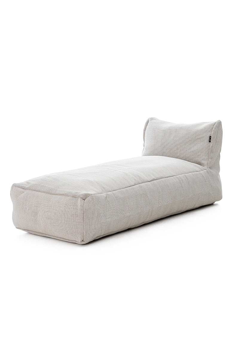 Transat extérieur design Dotty Blanc – Chaise longue premium – Roolf Living - Décoration intérieure | DECOLUCCE