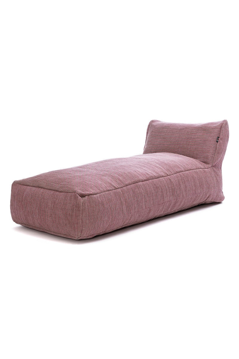 Transat extérieur design Dotty Pivoine – Chaise longue premium – Roolf Living