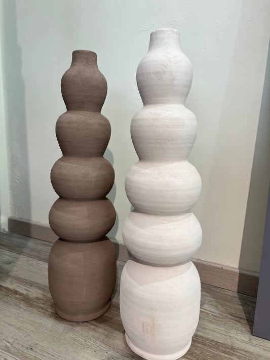 Vase en argile blanc 