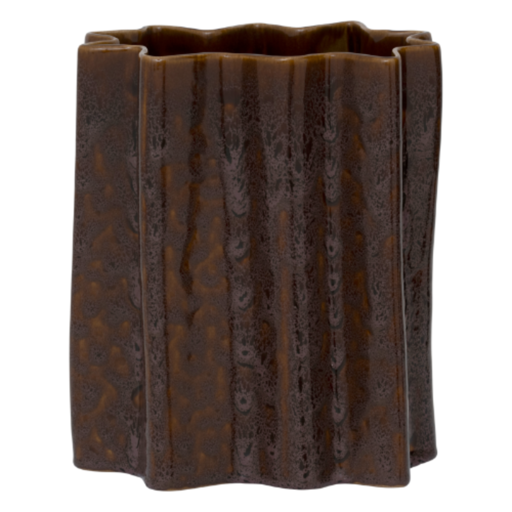 Vase en céramique aux tons chaleureux 