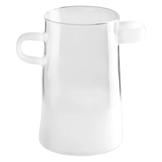 Vase en verre blanc opaque, design et idéale pour votre décoration intérieure 