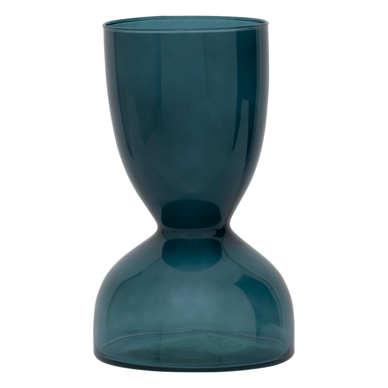 Vase en verre recyclé, vert foncé 