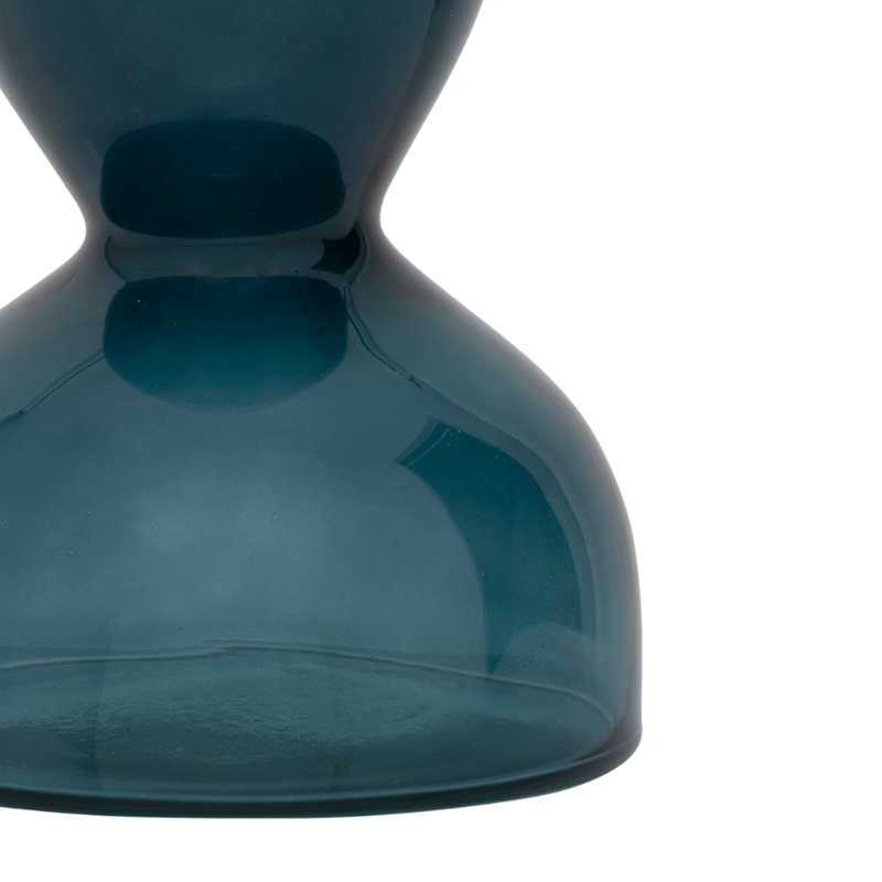 Vase en verre recyclé vert foncé 