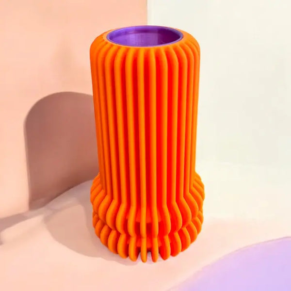 Vase orange effet 3D 