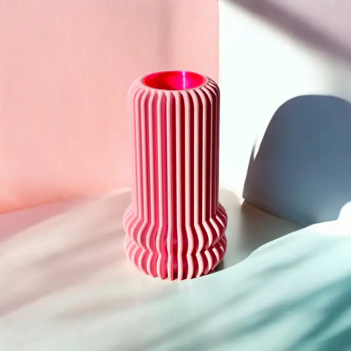 Vase rose en 3D 