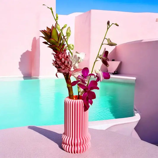 Vase rose en 3D