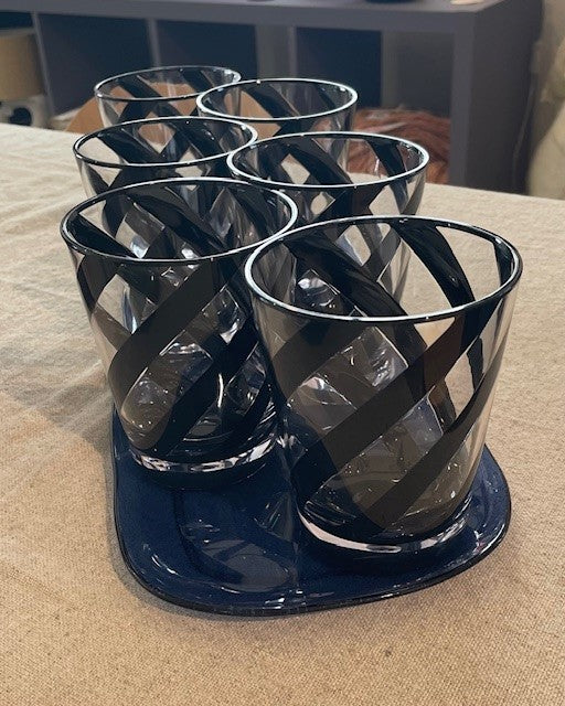 verre en acrylique raye noir, incassable 