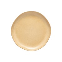 assiette plate en grès champagne 