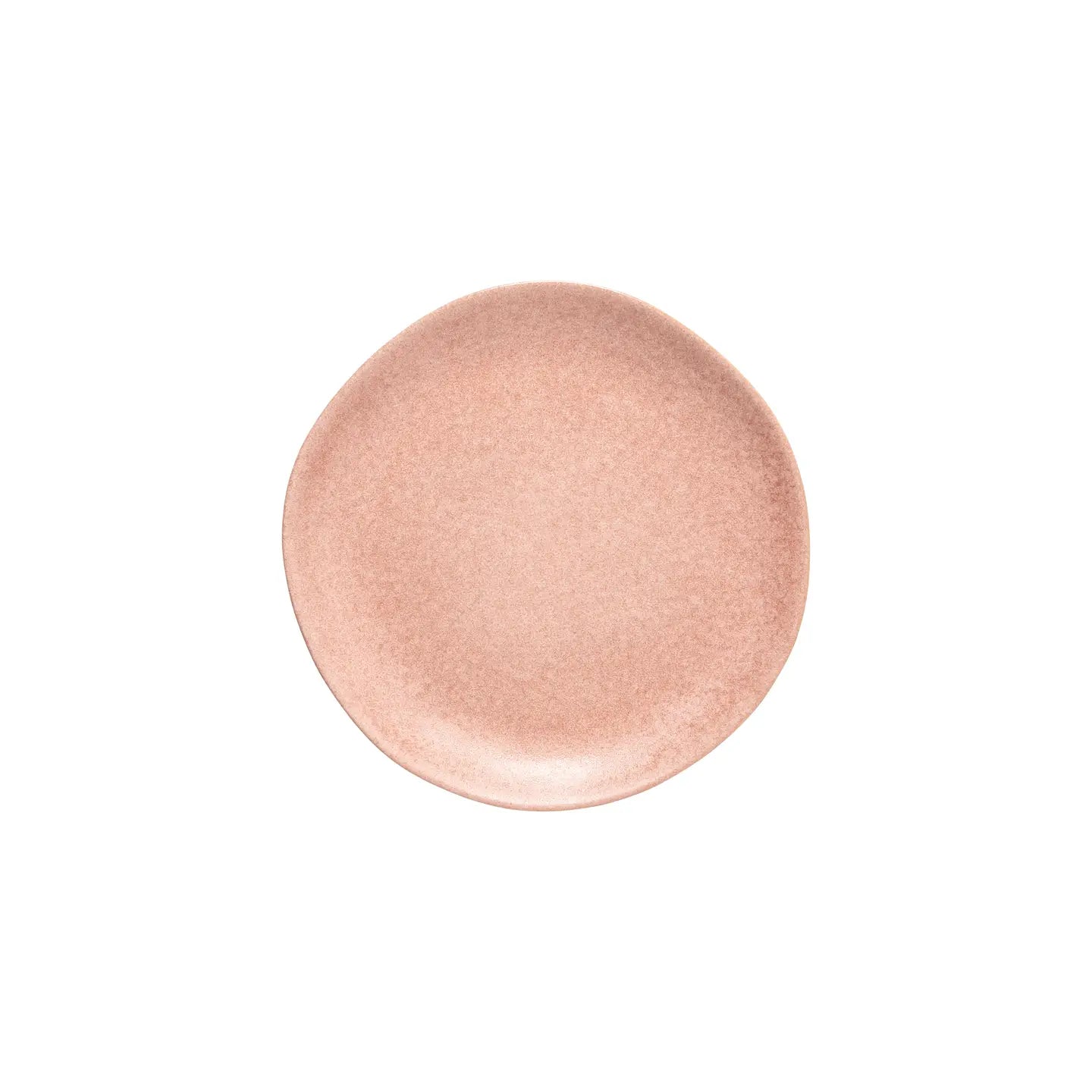 Assiette à dessert rose en grès 