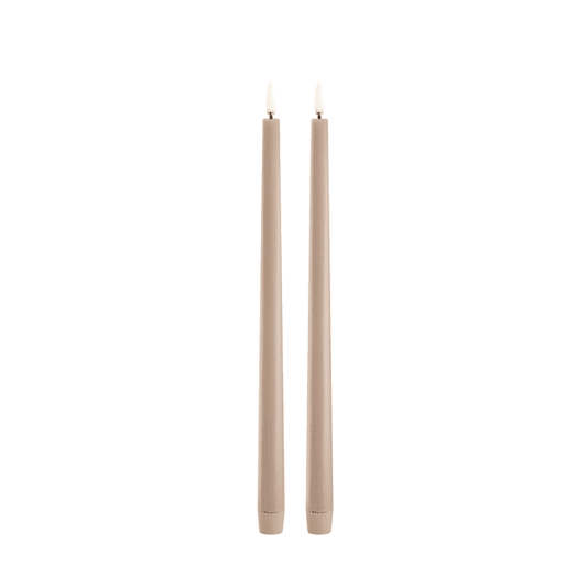 Bougie led beige Uyuni (lot de 2)
