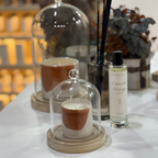 Bougie cannelle orange - pot réutilisable en céramique 