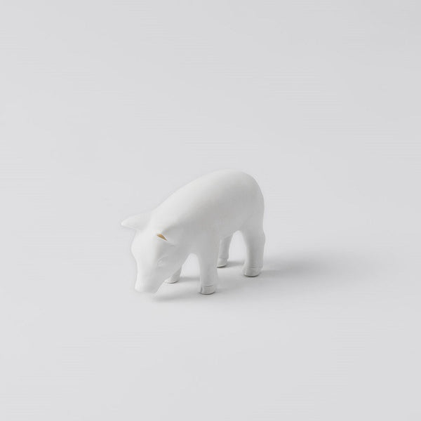 Cochon en porcelaine, figurine décorative pour intérieur élégant