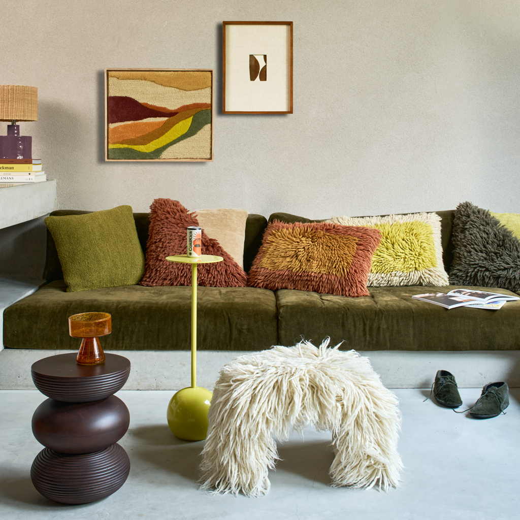 Coussin jaune Urban Nature