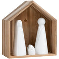 Crèche en bois et figurine - Décoration intérieure | DECOLUCCE