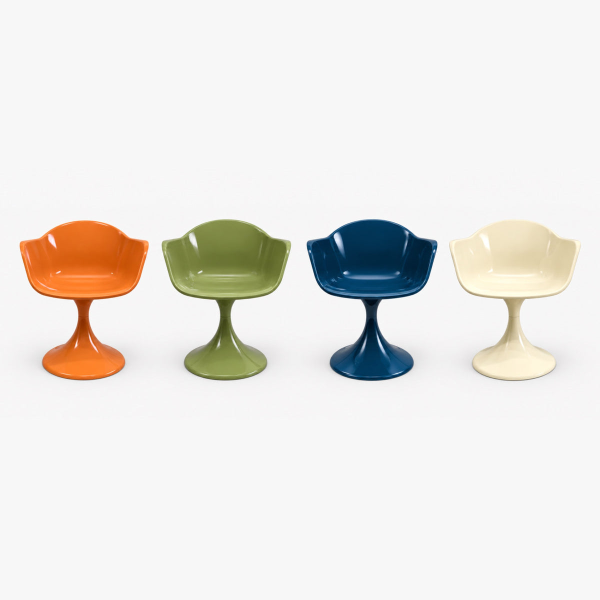 Fauteuil Tulipe – chaise pied tulipe Terracotta