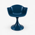 Fauteuil Tulipe bleu laqué opaque sur pied tulipe, modèle Norrebro Bazardeluxe – photo 1