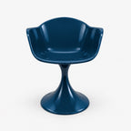 Fauteuil Tulipe bleu laqué opaque sur pied tulipe, modèle Norrebro Bazardeluxe – photo 1