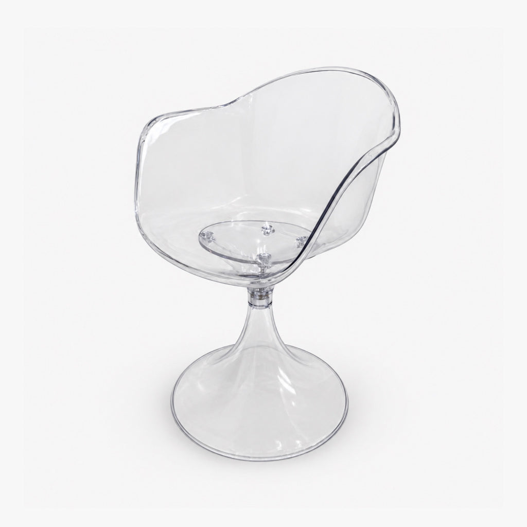 Chaise pied tulipe transparente, Fauteuil Tulipe Clear Decolucce Porto-Vecchio – photo 3