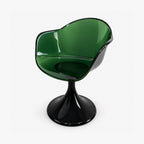 Fauteuil Tulipe vert translucide sur pied tulipe, modèle Norrebro Bazardeluxe – photo 1
