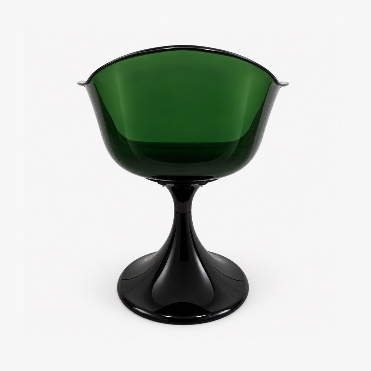 Fauteuil Tulipe vert translucide pour salle à manger ou cuisine – photo 5