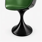 Fauteuil Tulipe vert, effet verre teinté vert – photo 4