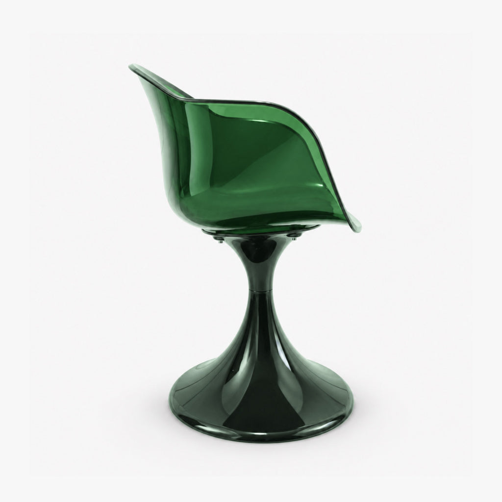 Chaise pied tulipe verte translucide, Fauteuil Tulipe Decolucce Porto-Vecchio – photo 3