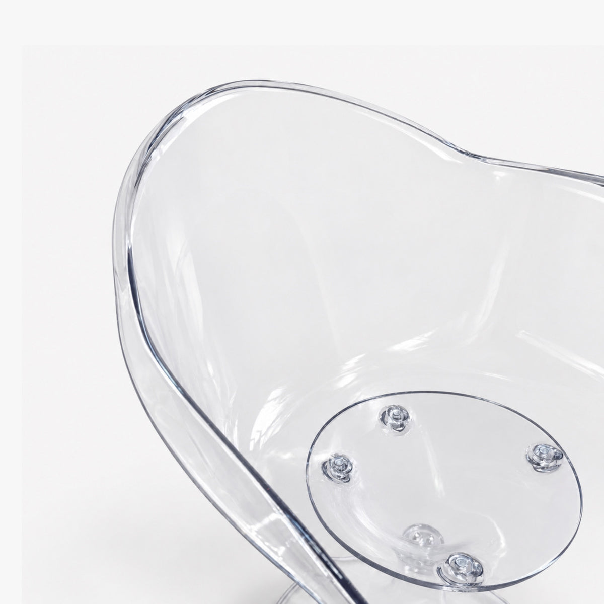Fauteuil Tulipe Clear transparent, chaise coque translucide – photo 7