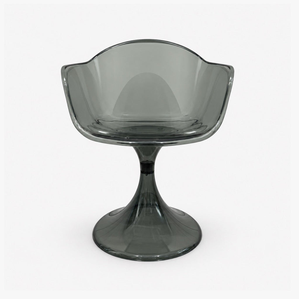 Fauteuil Tulipe – chaise pied tulipe Smoke gris fumé - Décoration intérieure | DECOLUCCE By Hanna