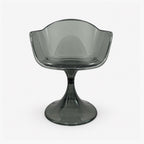Fauteuil Tulipe – chaise pied tulipe Smoke gris fumé - Décoration intérieure | DECOLUCCE By Hanna