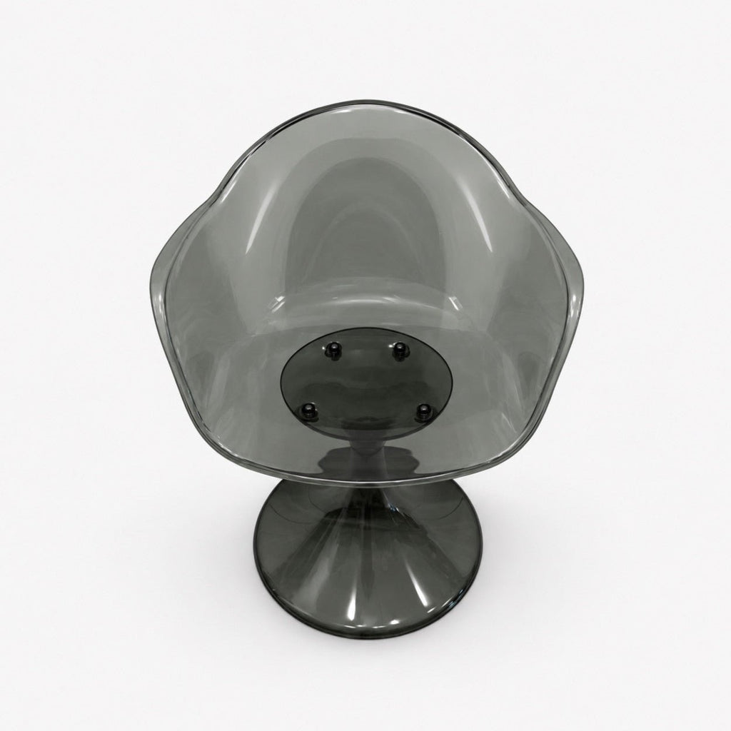 Fauteuil Tulipe – chaise pied tulipe Smoke gris fumé - Décoration intérieure | DECOLUCCE By Hanna