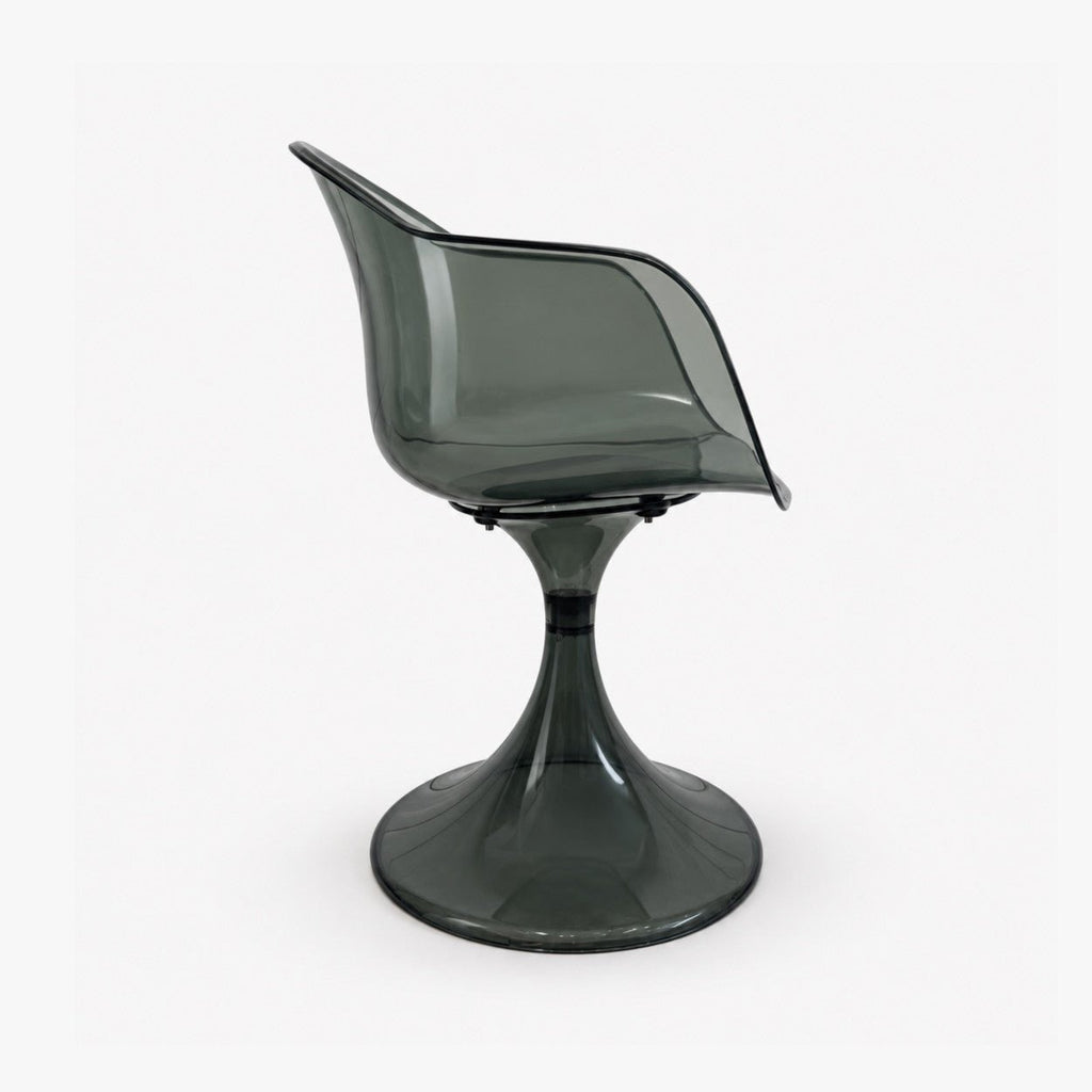 Fauteuil Tulipe – chaise pied tulipe Smoke gris fumé - Décoration intérieure | DECOLUCCE By Hanna