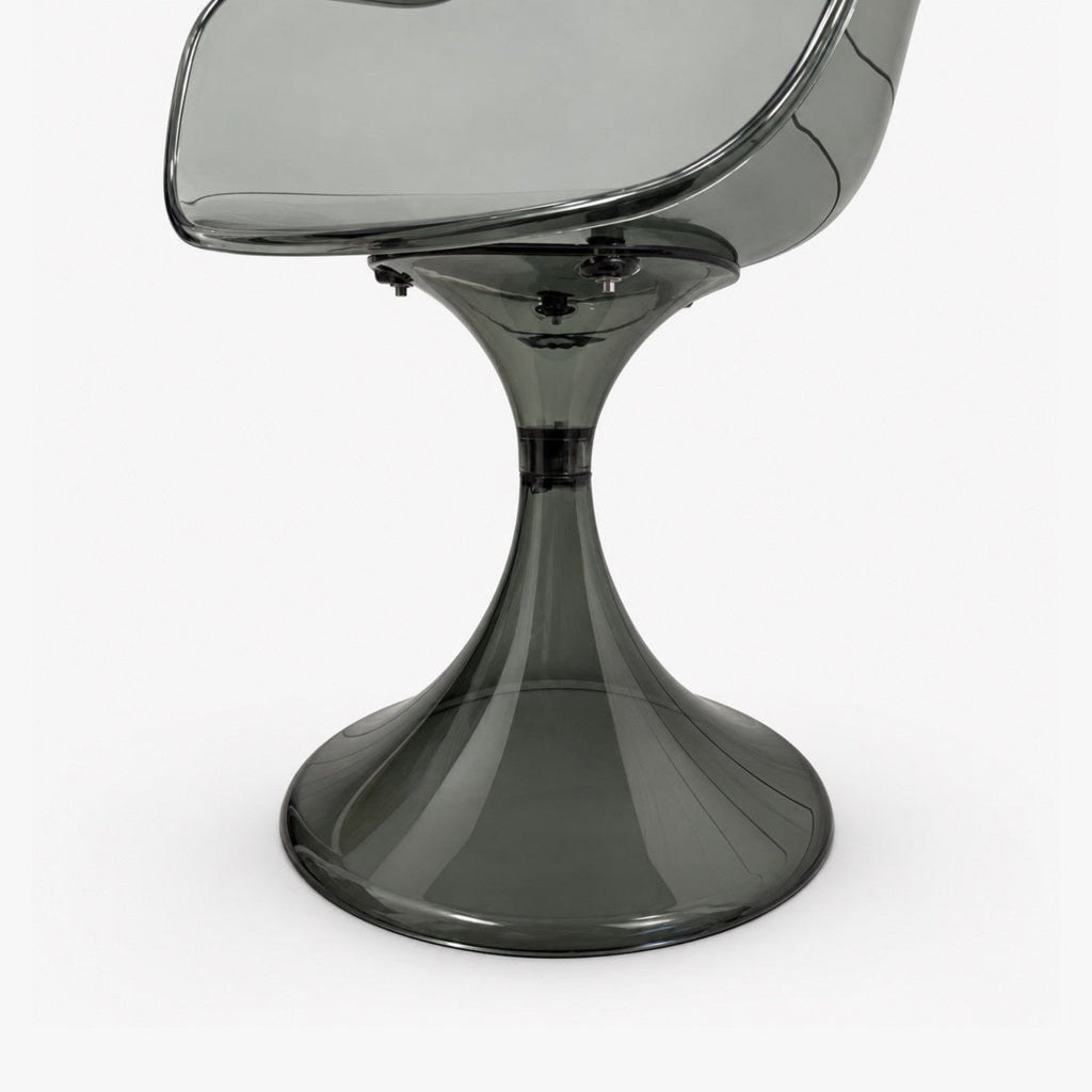 Fauteuil Tulipe – chaise pied tulipe Smoke gris fumé - Décoration intérieure | DECOLUCCE By Hanna