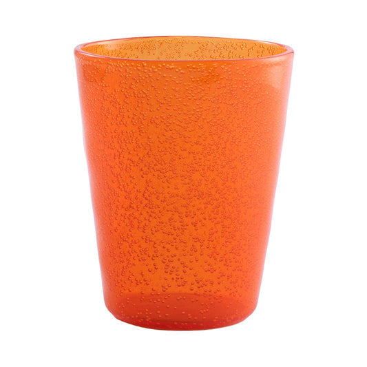 Verre en synthétique orange lot de 6